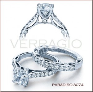 Paradiso-3074 diamond engagement ring from Verragio