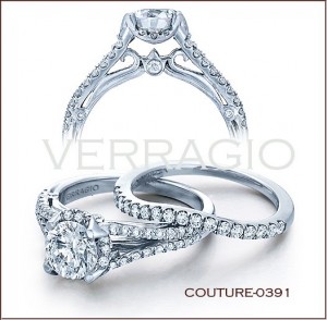 Couture-0391 diamond engagement ring from Verragio