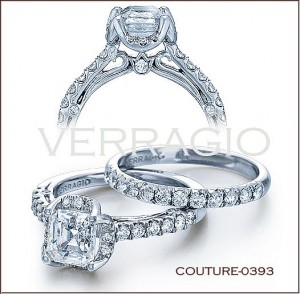 Verragio presents the Couture 0393 diamond engagement ring.