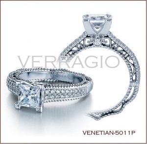 Venetian-5011P diamond engagement ring from Verragio