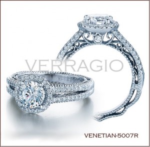Venetian-5007R diamond engagement ring from Verragio