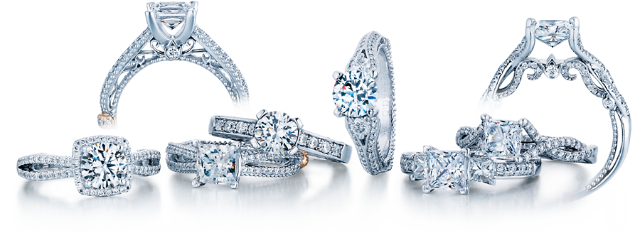 Engagement rings and wedding bands from the Verragio Collection