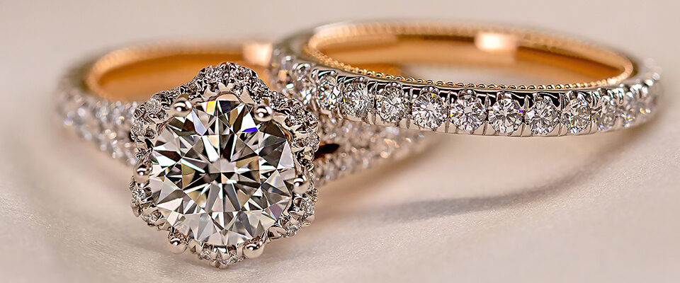 Diamond engagement and wedding sets owlle mirage