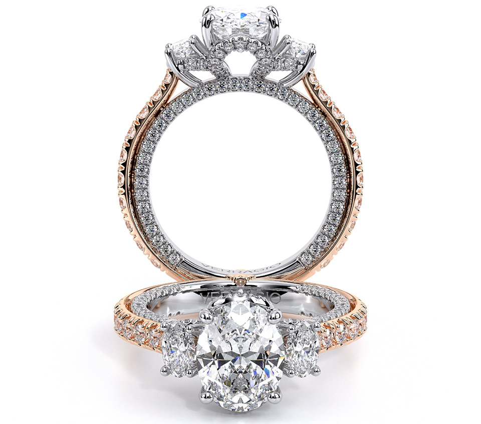 a couture two tone engagement ring