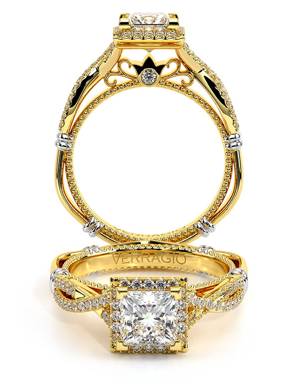 parisian yellow gold engagement ring