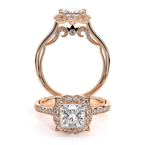 rose gold engagement ring by verragio